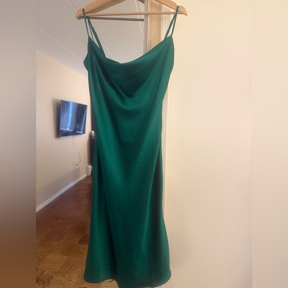 Meshki Strapless Emerald Dress